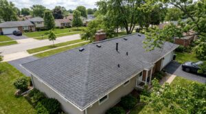 Aerial roof inspection for home insurance